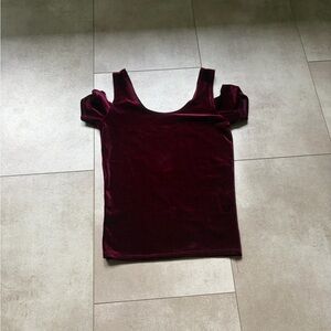 Hot Gal Velvet Camisole in Deep Burgundy
